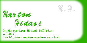 marton hidasi business card